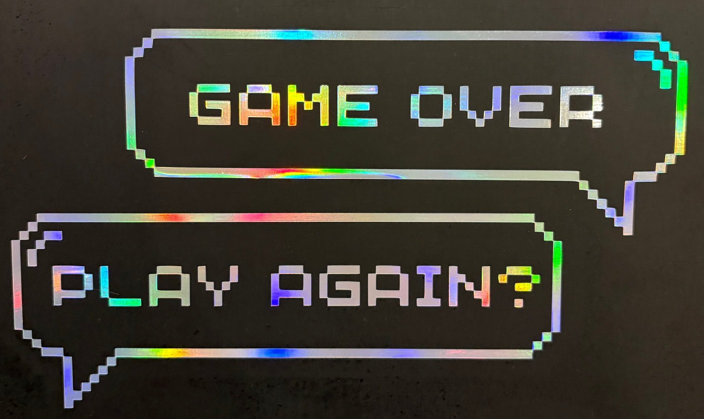 Game Over Vinyl Sticker