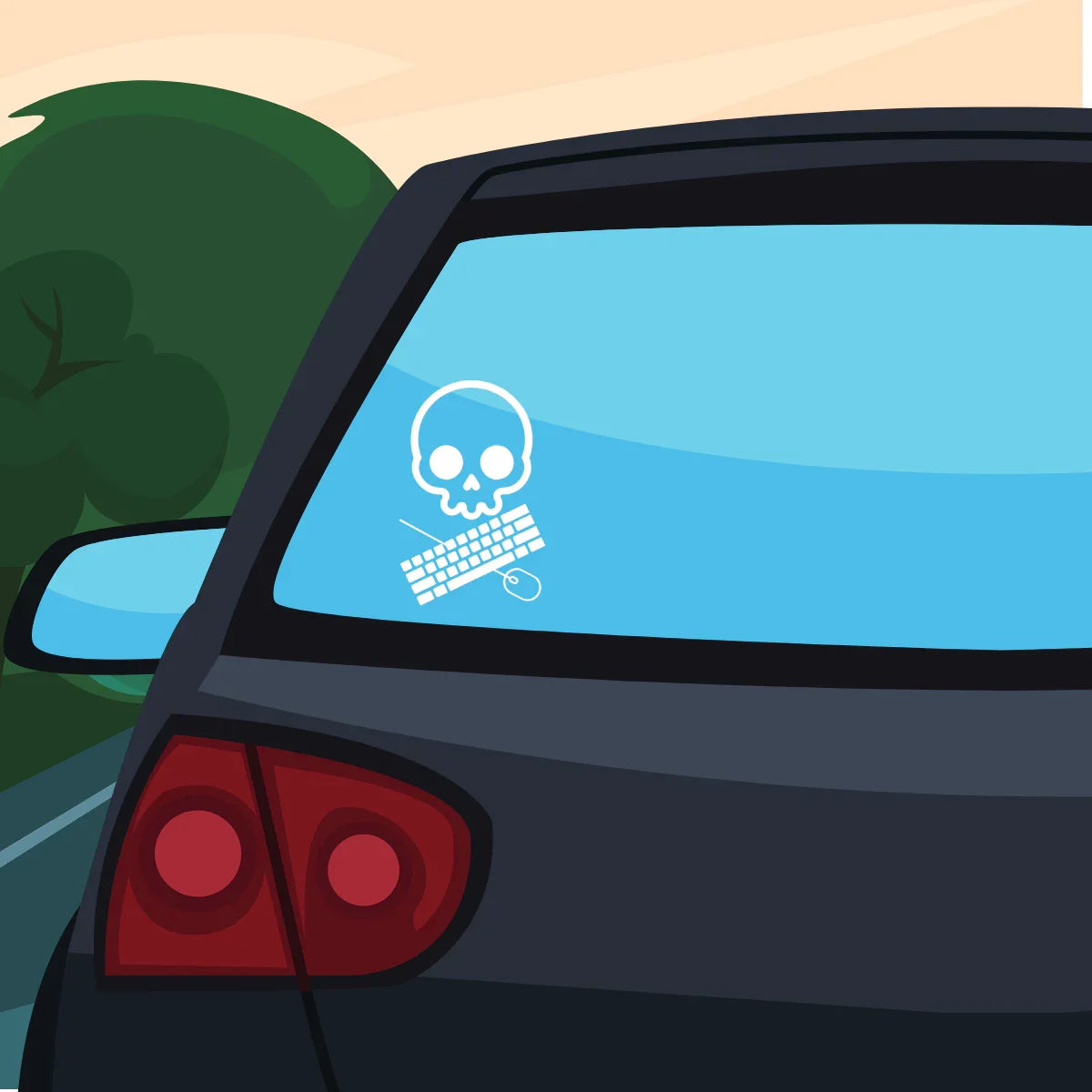 Tech Skull Sticker - His Favourite Ex