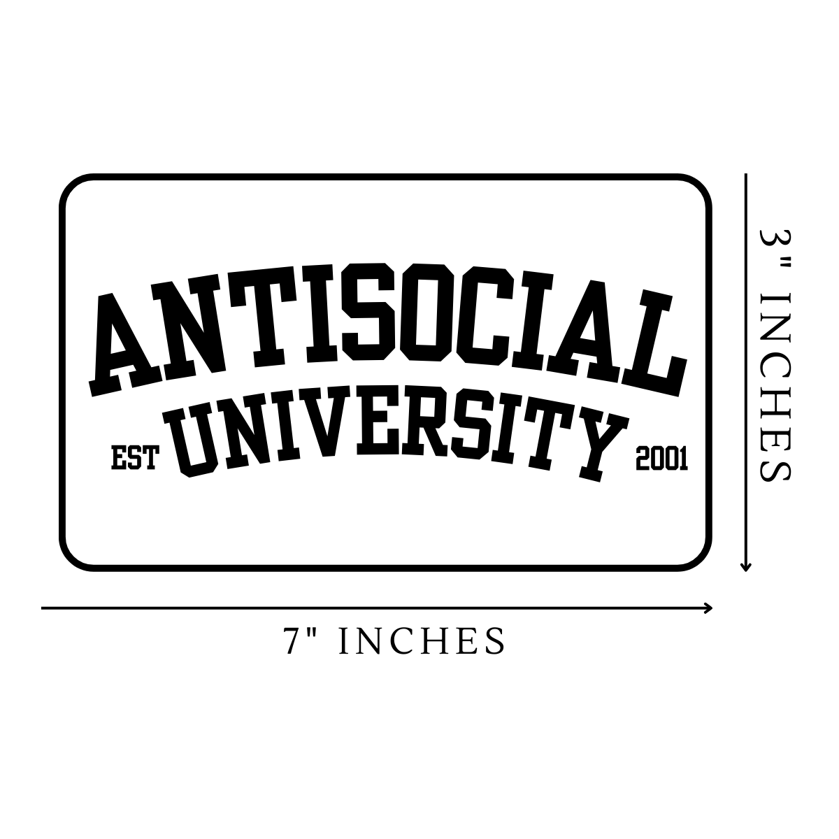 Antisocial University Vinyl Sticker