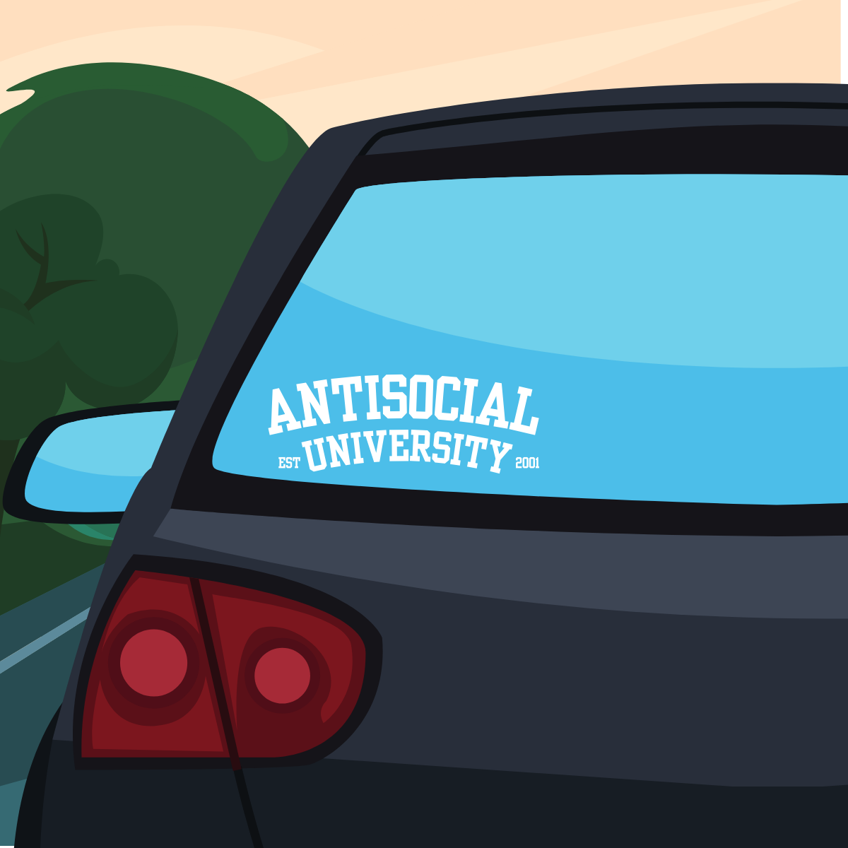 Antisocial University Vinyl Sticker