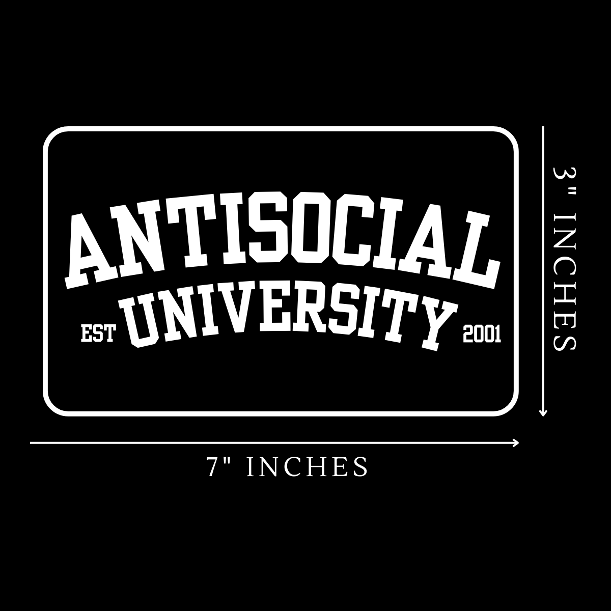 Antisocial University Vinyl Sticker