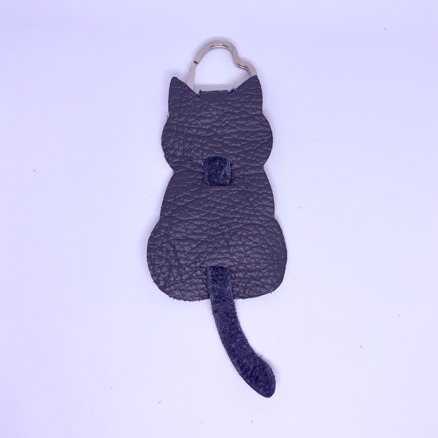 Leather Cat Keychain