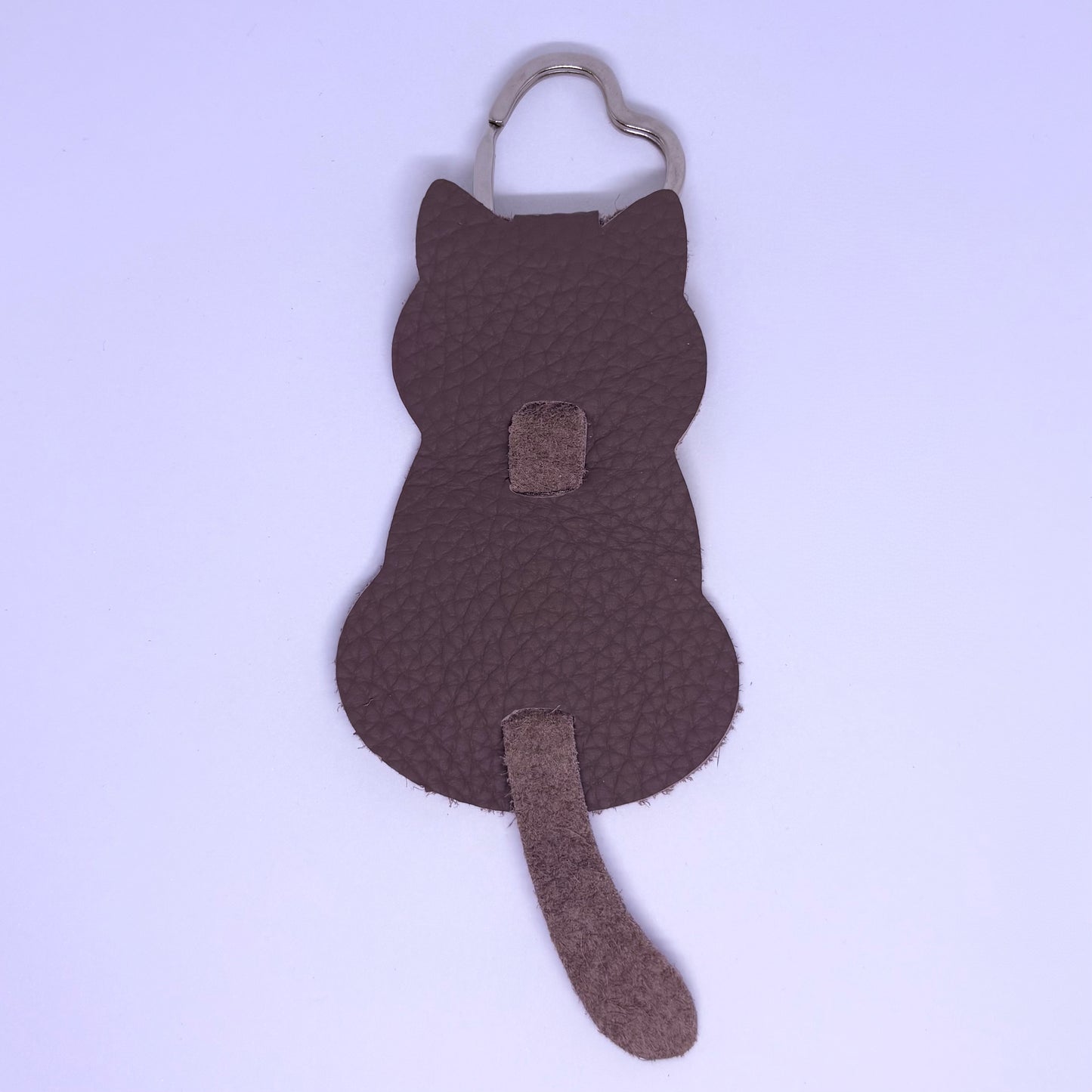 Leather Cat Keychain