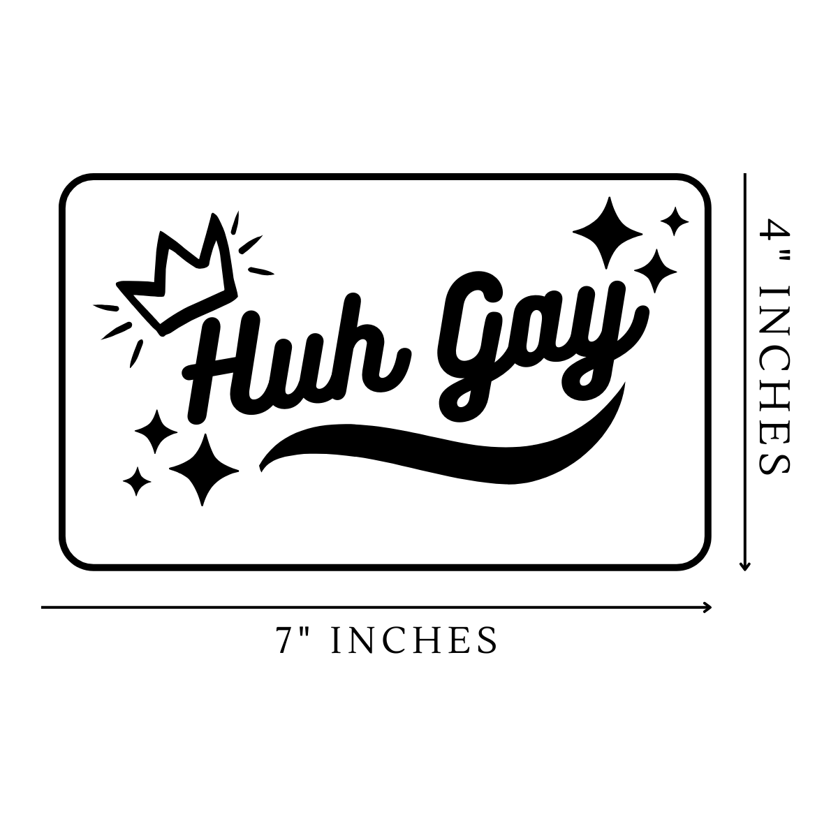 Huh Gay Vinyl Sticker