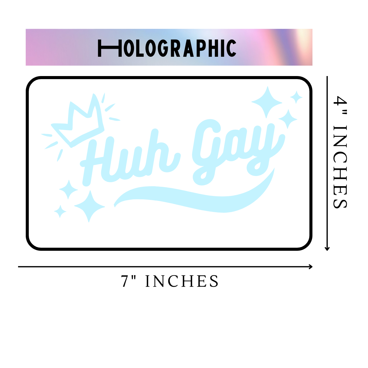 Huh Gay Vinyl Sticker