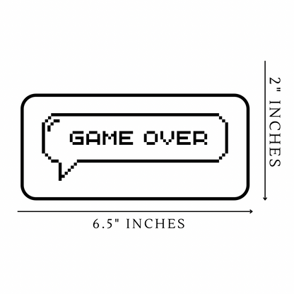 Game Over Vinyl Sticker