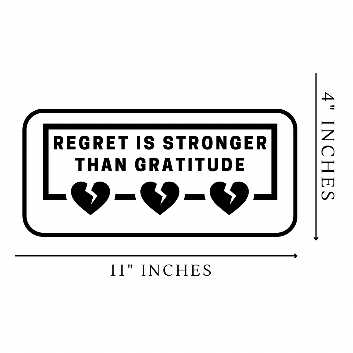 Regret Vinyl Sticker