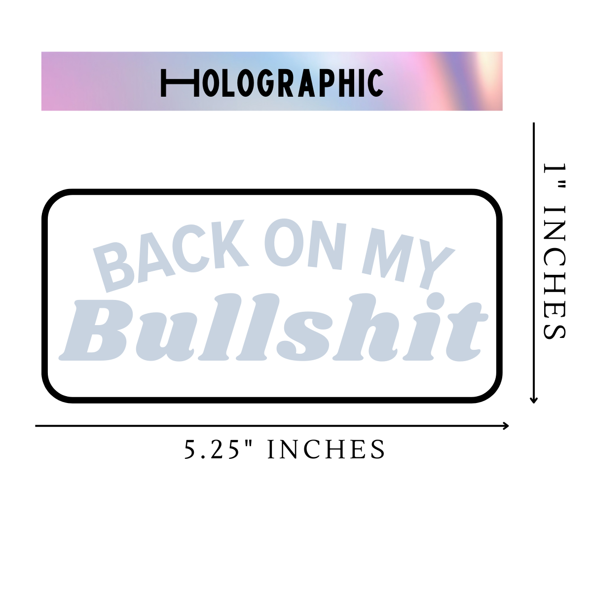 Back on my bullshit Vinyl Sticker