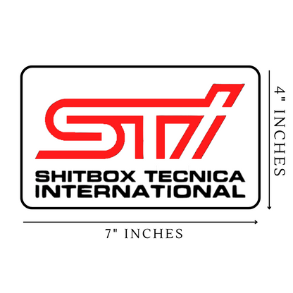 STI Shitbox Sticker