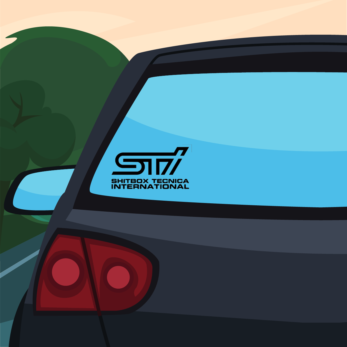 STI Shitbox Sticker